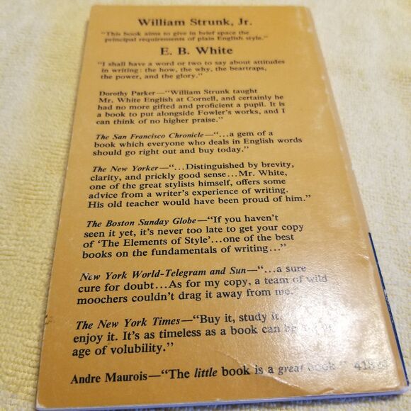 Vintage the elements of style paperback book 1970 - Picture 2 of 6